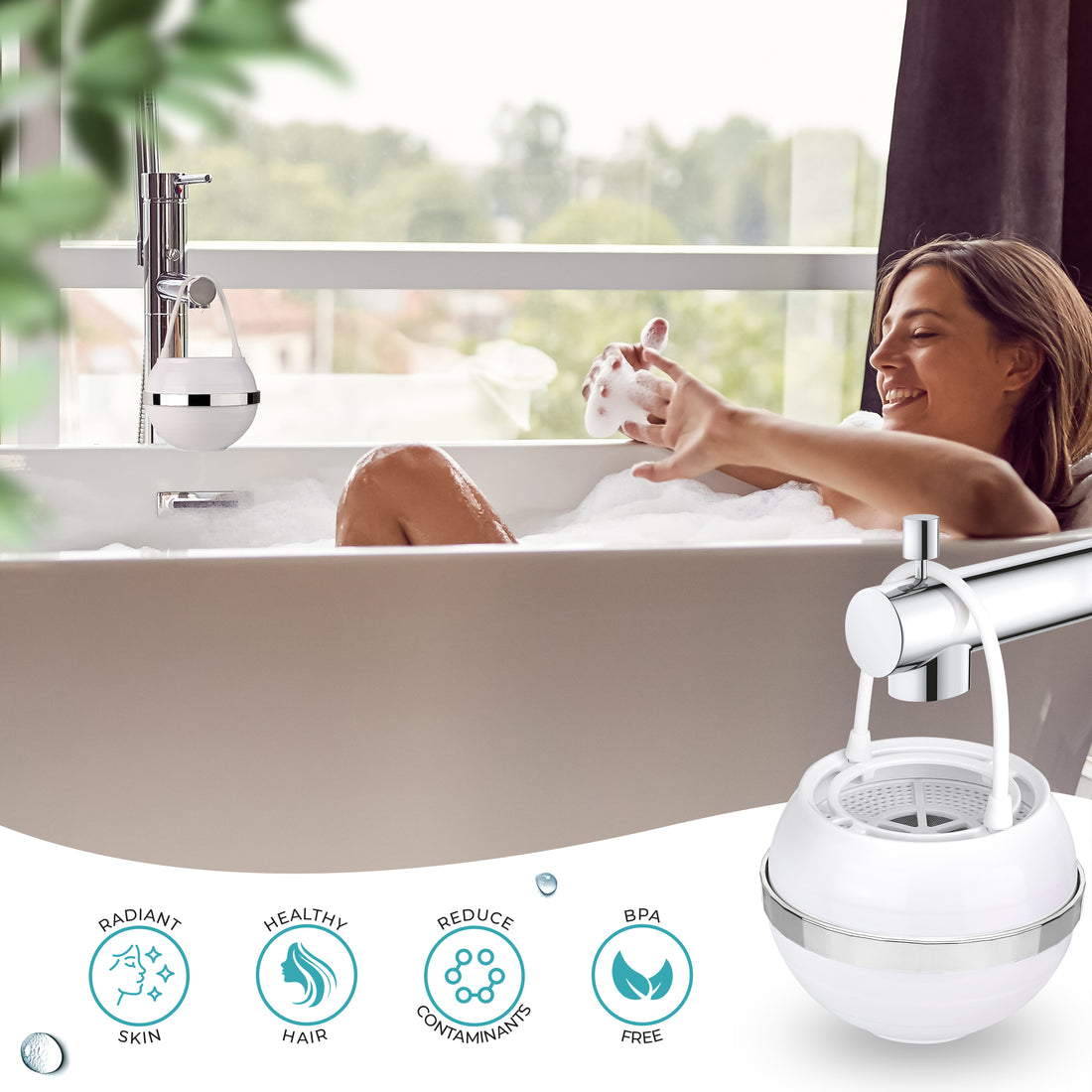 Chrome - Brenrie Bath Ball Water Filter