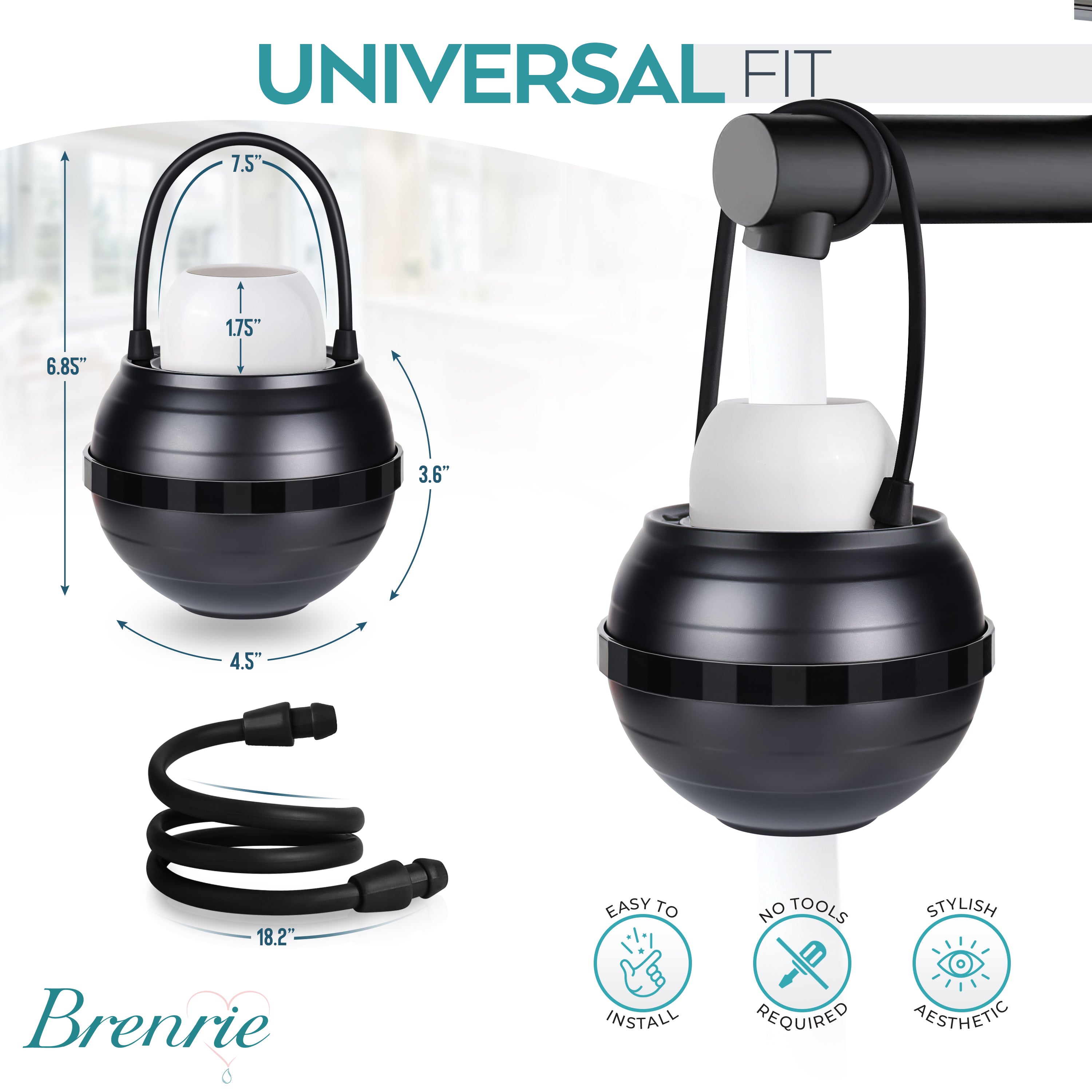 Black - Brenrie Bath Ball Water Filter