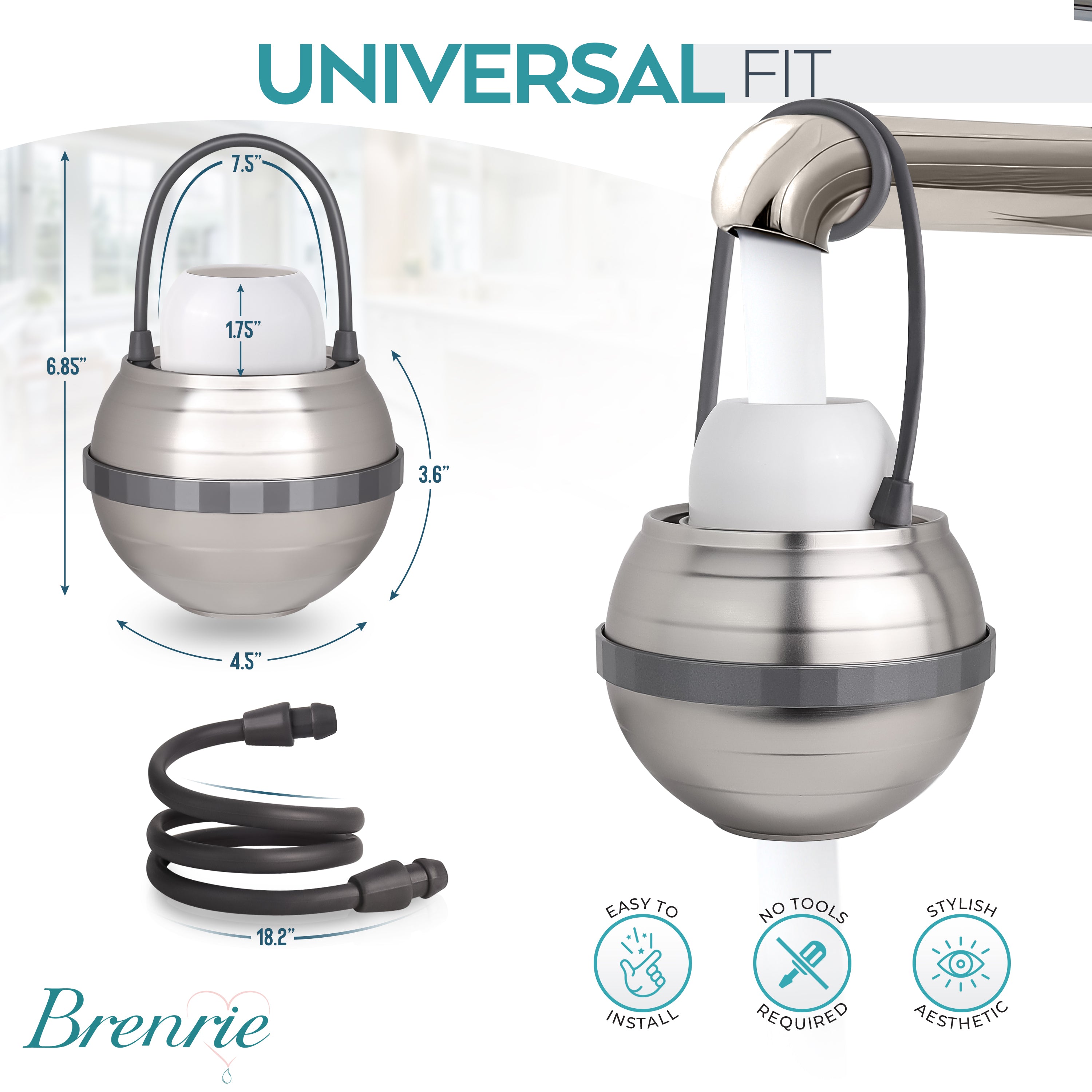 Brushed Nickel -  - Brenrie Bath Water Filter
